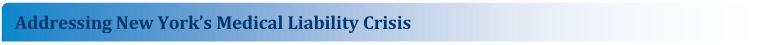 addressing new york's medical liability crisis title bar
