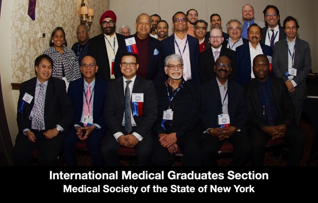 Large group of smiling physicians from all over the world.