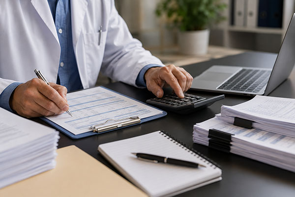 PULSE 7/31/2026: Payment & Practice: Turning Complex Payer Challenges Into $45 Million Recovered Revenue 3 Paperwork and Calculations at Work